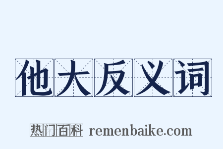他大反义词是什么意思的图片
